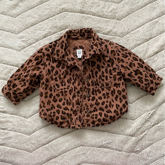 KIDS: babyGap Leopard Shirt Jacket - Picture 4 of 8
